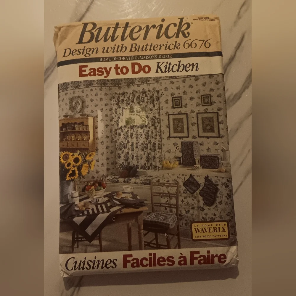 Waverly Easy to Do Kitchen Pattern Set - Blue Floral
